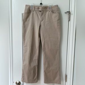 Chico’s platinum chino pants.  Size 1.5